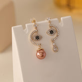 Evil Eyes unbalace Earrings 18K Gold Plated