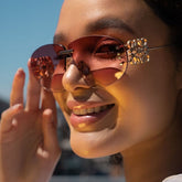 New Fashion Rimless Sunglasses