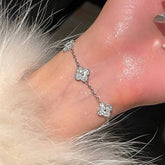 2025 New Cleef Sparkling Bracelet 18K Gold Plated Zircon