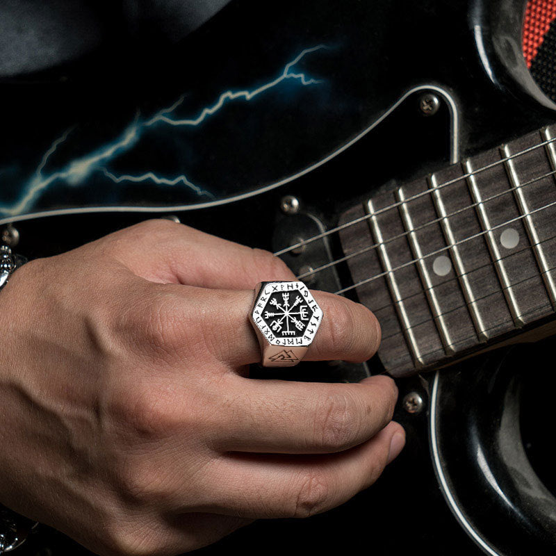 Sterling Steel Viking Handmade Ring Unisex