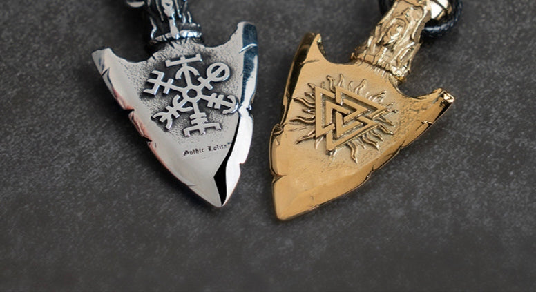 Cool Viking Handmade Sterling Steel Necklace Unisex