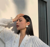White Gardenia Earring