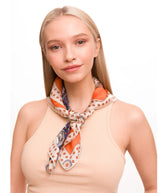 Horce Printed Silky Scarf (ORANGE)-Trending