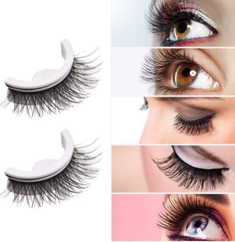 NEW! Self-adhesive Eyelashes 2 Pairs- No Glue! No Magnetic Liner! No Tools! NEW! Self-adhesive Eyelashes 2 Pairs- No Glue! No Magnetic Liner! No Tools!