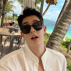 Cool Black Unisex Simple Sunglasses