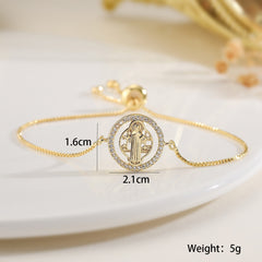 Jesus Bracelet 18K Gold Plated Free Size