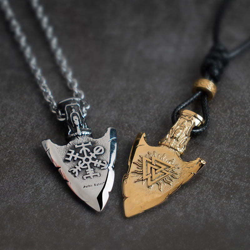 Cool Viking Handmade Sterling Steel Necklace Unisex