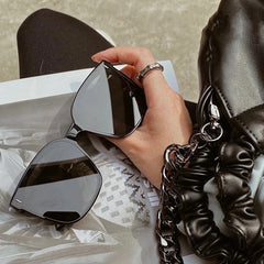 Cool Black Unisex Simple Sunglasses