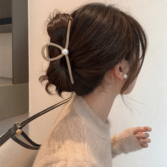 Large Elegant Metal Matte Hair Claw