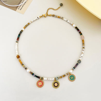 Metempsychosis Necklace----Handmade Natural Stones 18K Gold Plated