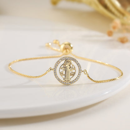 Jesus Bracelet 18K Gold Plated Free Size