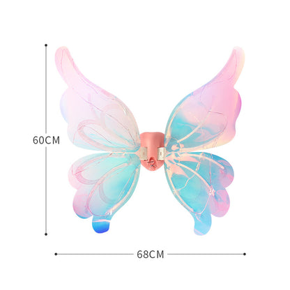 Rechargeable Electronic Fairy Butterfly Angel Wings with Colorful Lighting