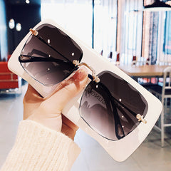 Fashion Rimless Square Unisex Sunglasses