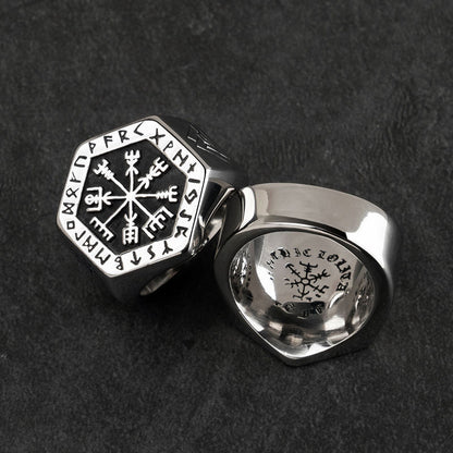 Sterling Steel Viking Handmade Ring Unisex