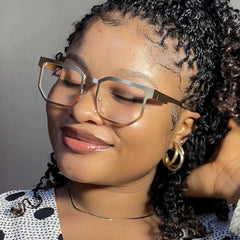 New Geometric Gold Stylish Unisex Eyeglasses