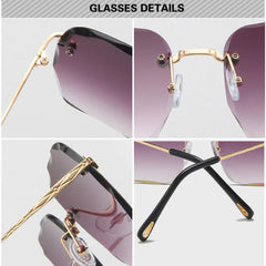 Fashion Rimless Square Unisex Sunglasses