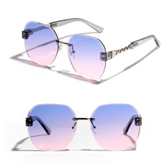 Frameless Chain Women's Sunglasses UV400