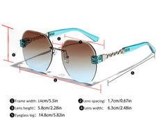 Frameless Chain Women's Sunglasses UV400