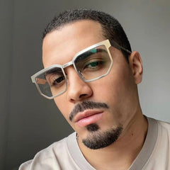 New Geometric Gold Stylish Unisex Eyeglasses