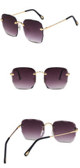 Fashion Rimless Square Unisex Sunglasses