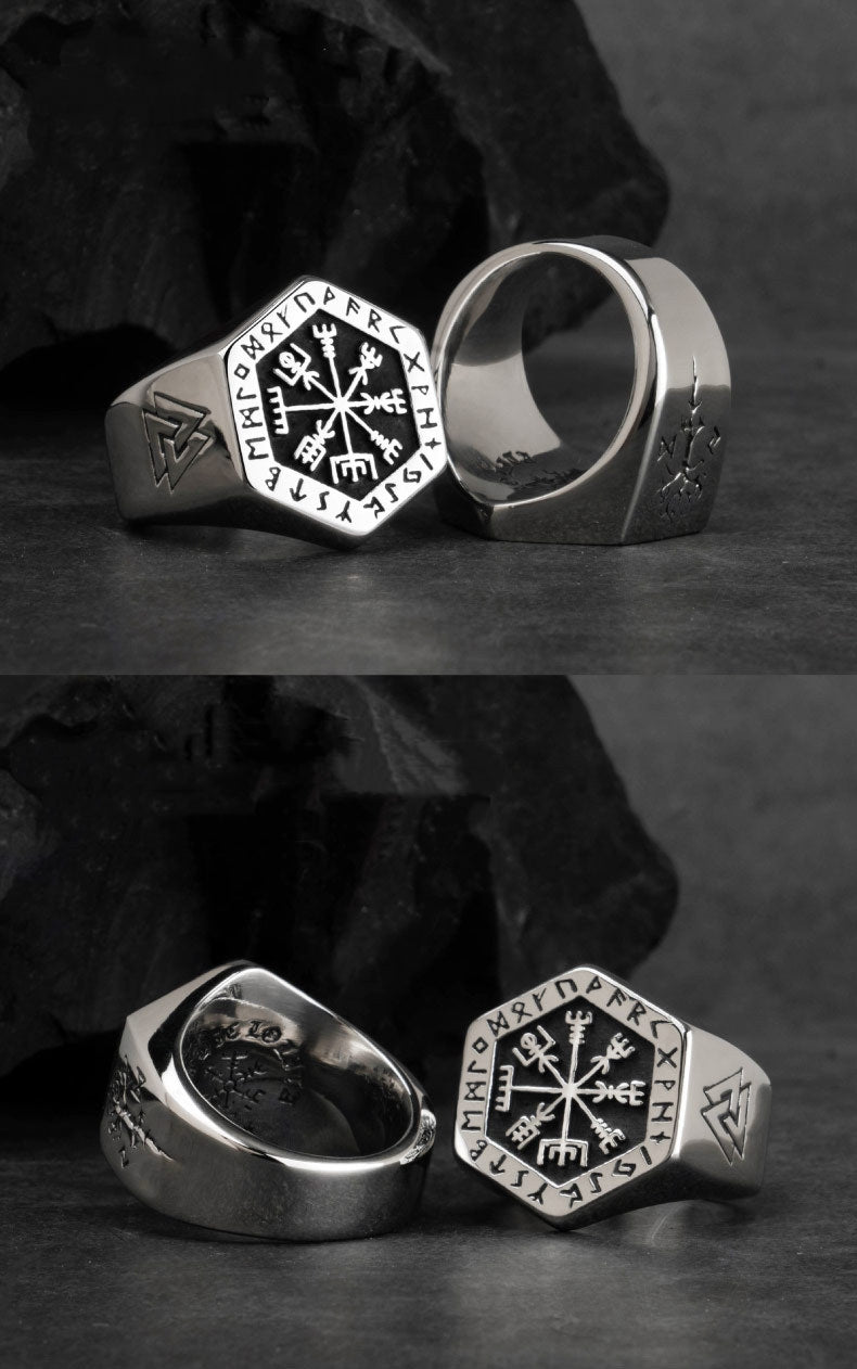Sterling Steel Viking Handmade Ring Unisex