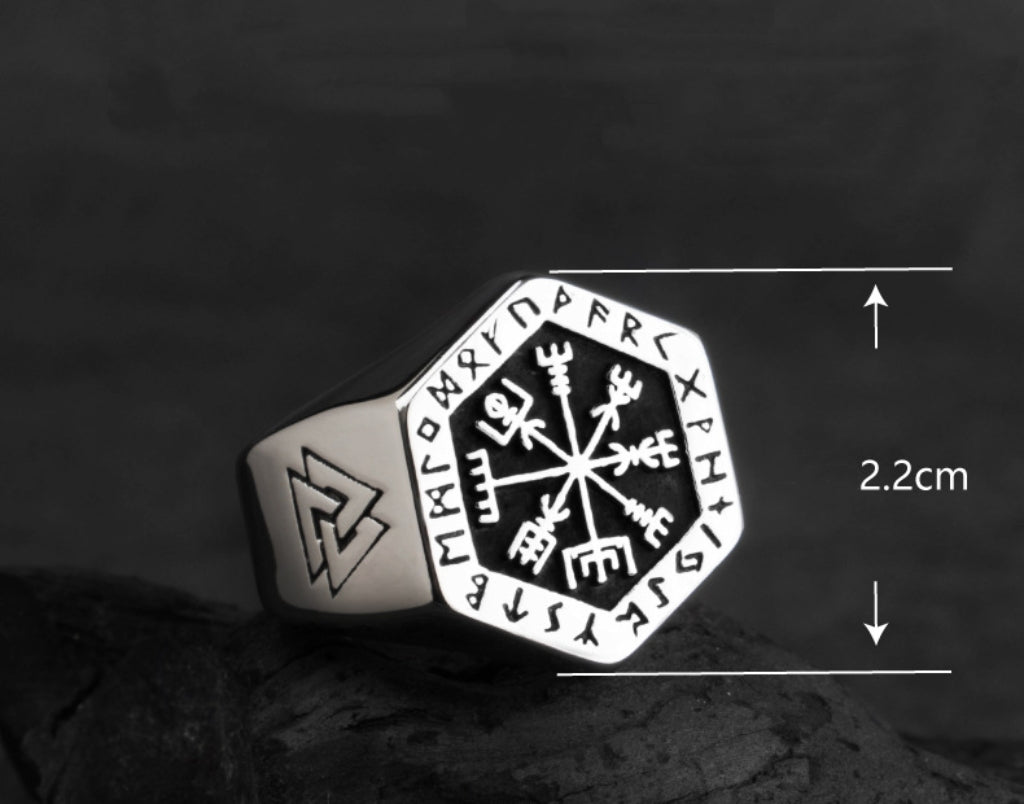 Sterling Steel Viking Handmade Ring Unisex