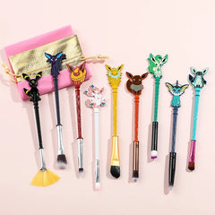 Pokemon Eevee Evolution Cosmetic Makeup Brushes Set 9PC