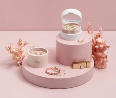 Macaron See-through Mini Jewellery box/ Travel Jewellery Case