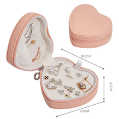 Heart Shape Portable Jewellery Box / Travel Jewellery Case
