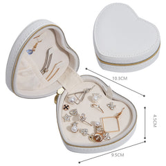 Heart Shape Portable Jewellery Box / Travel Jewellery Case