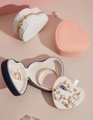 Heart Shape Portable Jewellery Box / Travel Jewellery Case