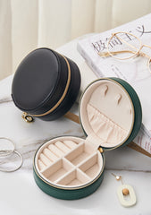 Round Shape Mini Jewellery Box/ Round Shape Travel Jewellery Case