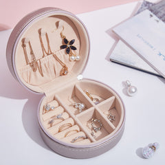 Round Shape Mini Jewellery Box/ Round Shape Travel Jewellery Case