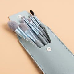 8pcs Mini Macaron Makeup Brush Set with Case- Vegan