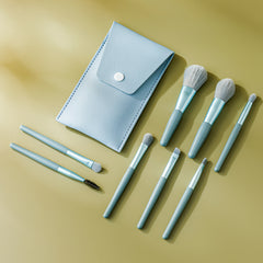 8pcs Mini Macaron Makeup Brush Set with Case- Vegan