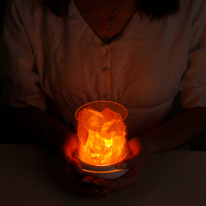 New Natural Himalayan Pink Salt Aromatherapy Lamp-Crystal Salt Lamp