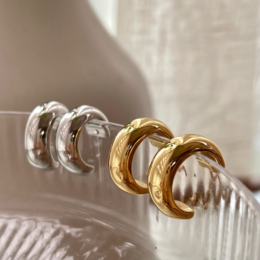 24k Gold Plated Classic Women's Small Hoops Earrings