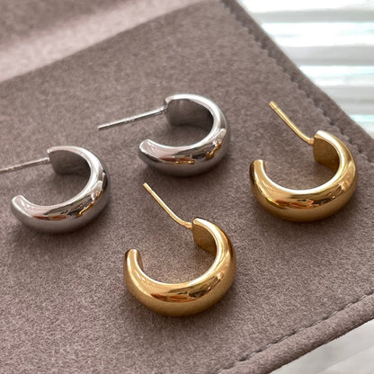 24k Gold Plated Classic Women's Small Hoops Earrings