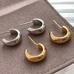 24k Gold Plated Classic Women's Small Hoops Earrings