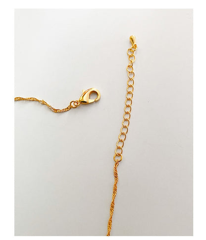 18k Gold-filled Vintage Rose Necklace