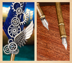 Vintage Feather Pen 8 Pcs/ 10 Pcs Set
