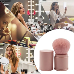 Cute Retractable Large Powder Makeup Brush #Pink
