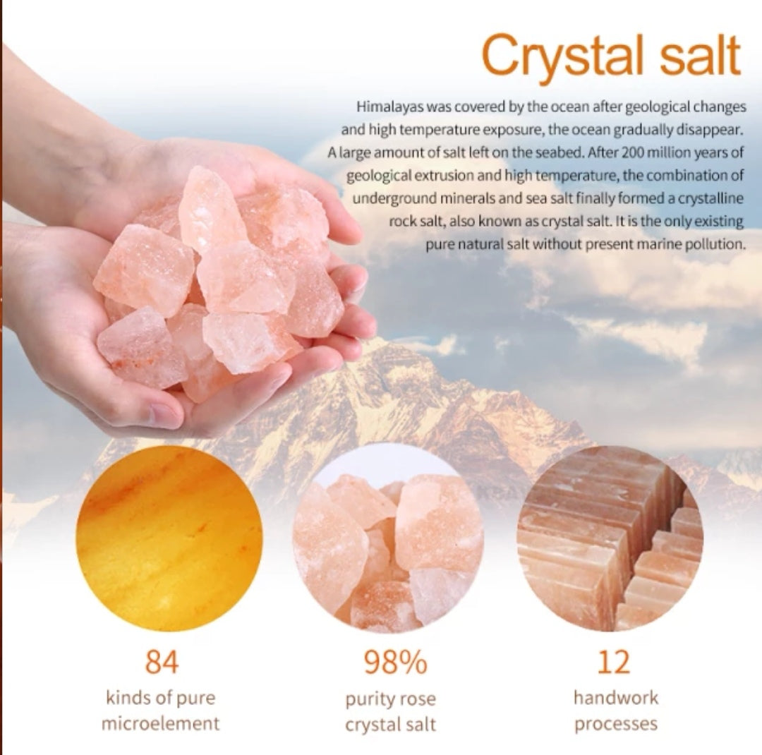 New Natural Himalayan Pink Salt Aromatherapy Lamp-Crystal Salt Lamp