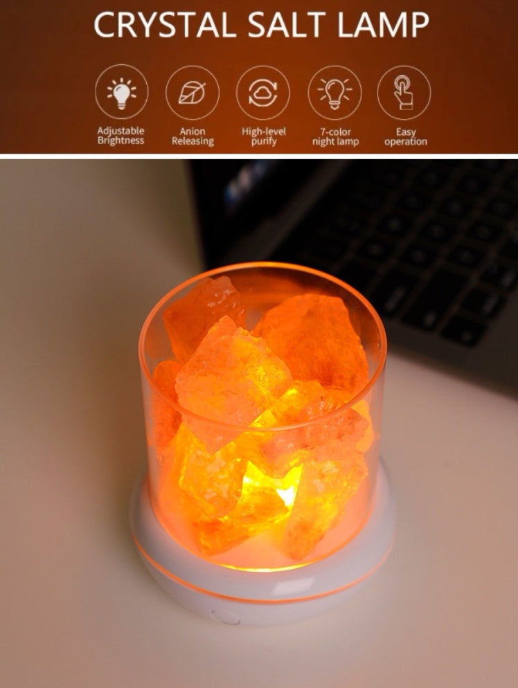New Natural Himalayan Pink Salt Aromatherapy Lamp-Crystal Salt Lamp